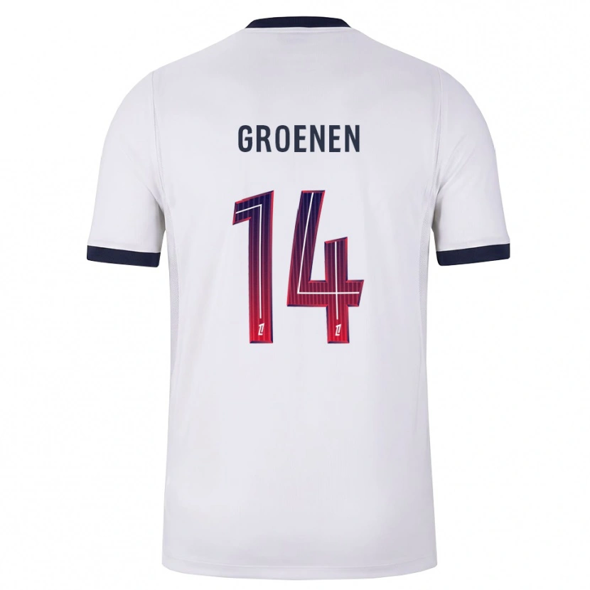 Danxen Men Jackie Groenen #14 White Black Red Away Jersey 2026/27 T-Shirt