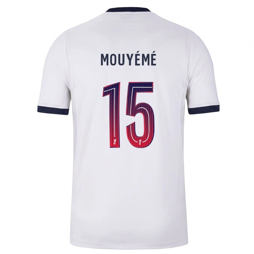 Danxen Men Théo Mouyémé #15 White Black Red Away Jersey 2026/27 T-Shirt