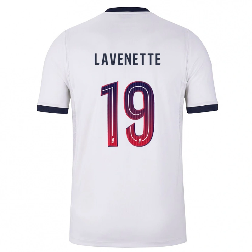 Danxen Men Mathias Lavenette #19 White Black Red Away Jersey 2026/27 T-Shirt