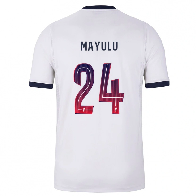 Danxen Men Senny Mayulu #24 White Black Red Away Jersey 2026/27 T-Shirt