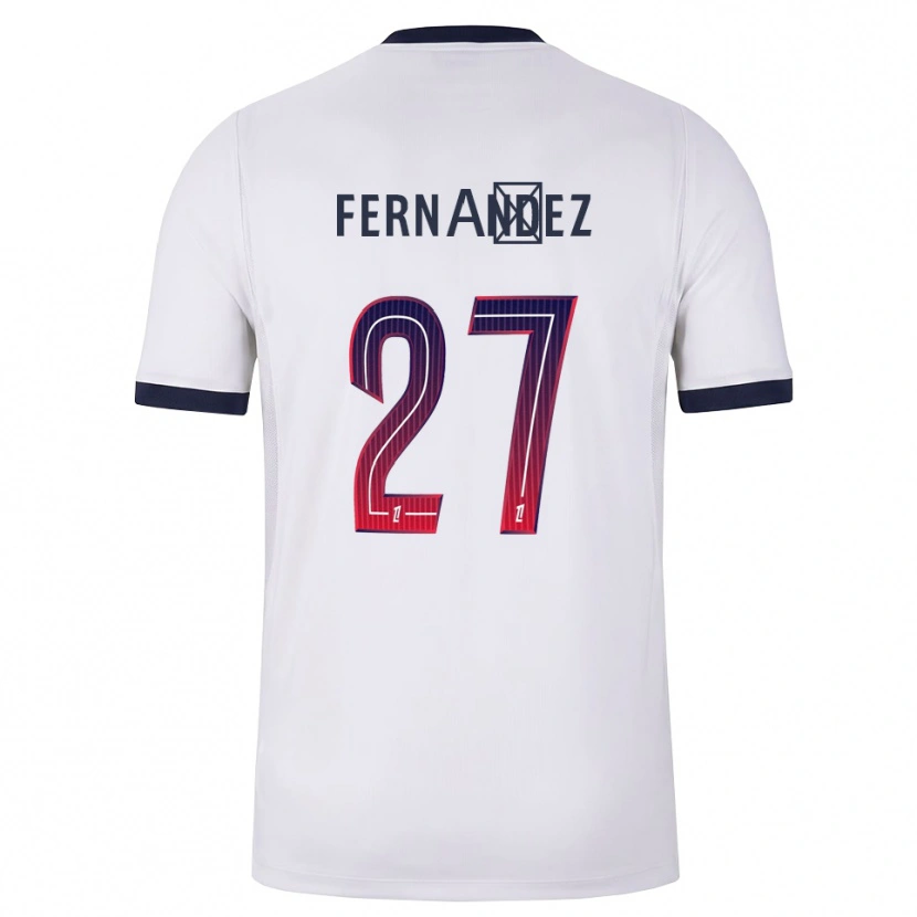 Danxen Men Dro Fernández #27 White Black Red Away Jersey 2026/27 T-Shirt