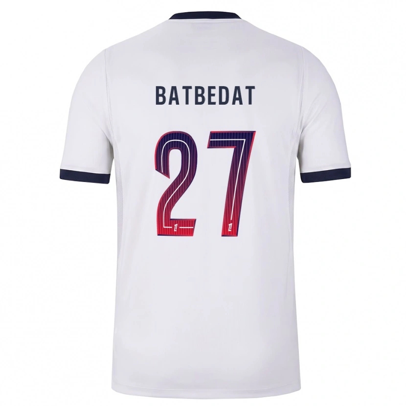 Danxen Men Lucas Batbedat #27 White Black Red Away Jersey 2026/27 T-Shirt