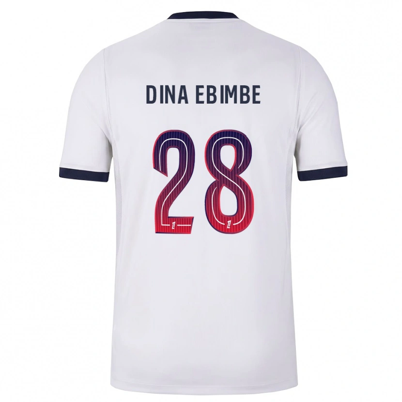 Danxen Men Eric Junior Dina Ebimbe #28 White Black Red Away Jersey 2026/27 T-Shirt