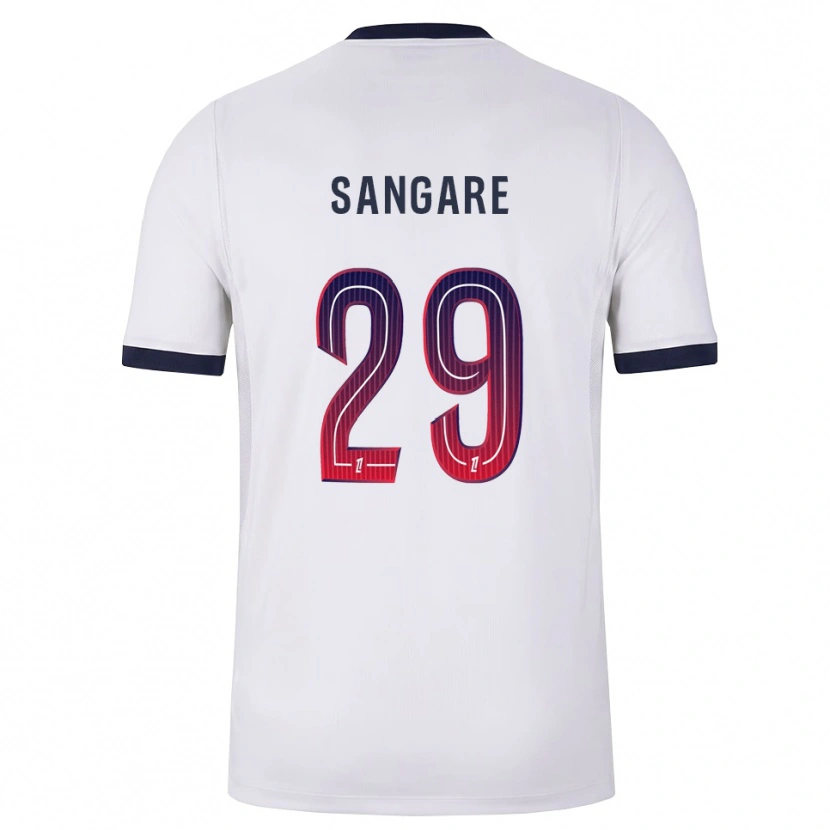 Danxen Men Hawa Sangare #29 White Black Red Away Jersey 2026/27 T-Shirt