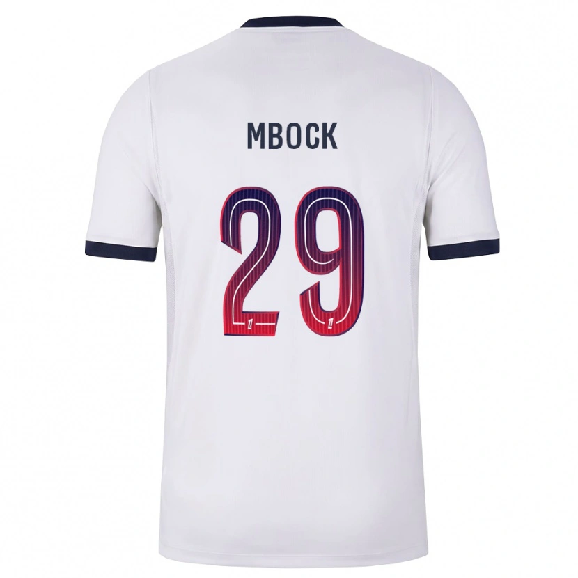 Danxen Men Griedge Mbock Bathy #29 White Black Red Away Jersey 2026/27 T-Shirt