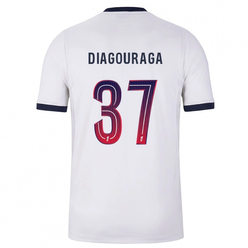 Danxen Men Toumani Diagouraga #37 White Black Red Away Jersey 2026/27 T-Shirt