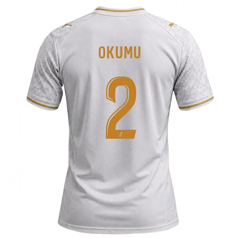 Danxen Men Joseph Okumu #2 White Gray Goldenrod Away Jersey 2026/27 T-Shirt