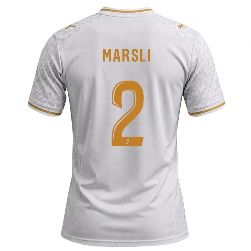 Danxen Men Adam Marsli #2 White Gray Goldenrod Away Jersey 2026/27 T-Shirt