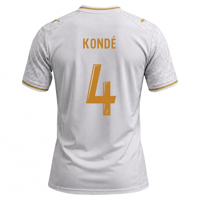 Danxen Men Jean-Charles Kondé #4 White Gray Goldenrod Away Jersey 2026/27 T-Shirt