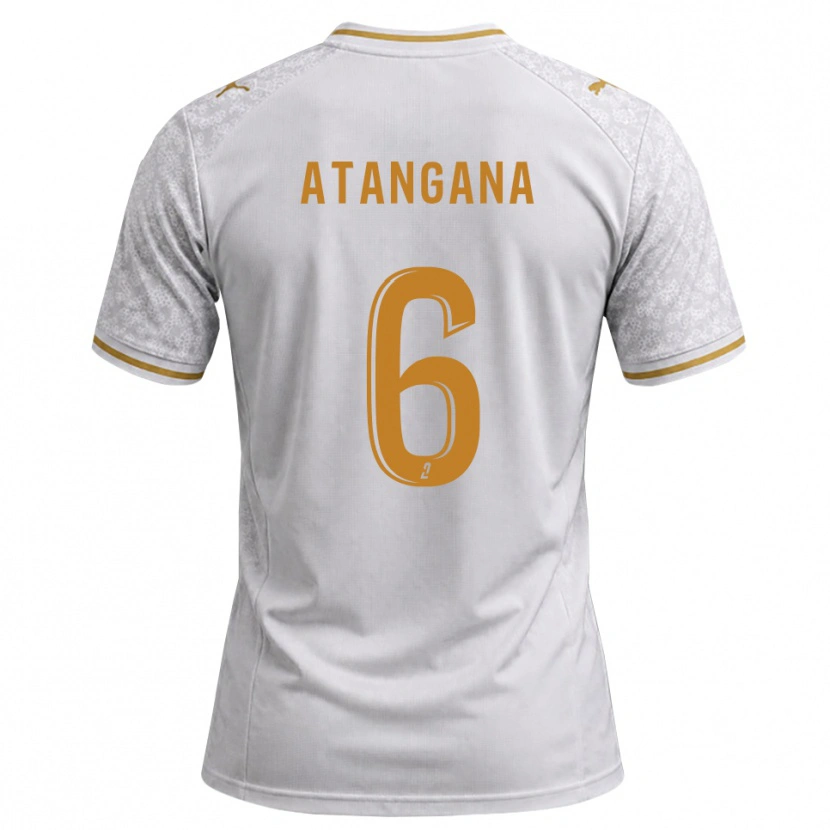 Danxen Men Valentin Atangana Edoa #6 White Gray Goldenrod Away Jersey 2026/27 T-Shirt