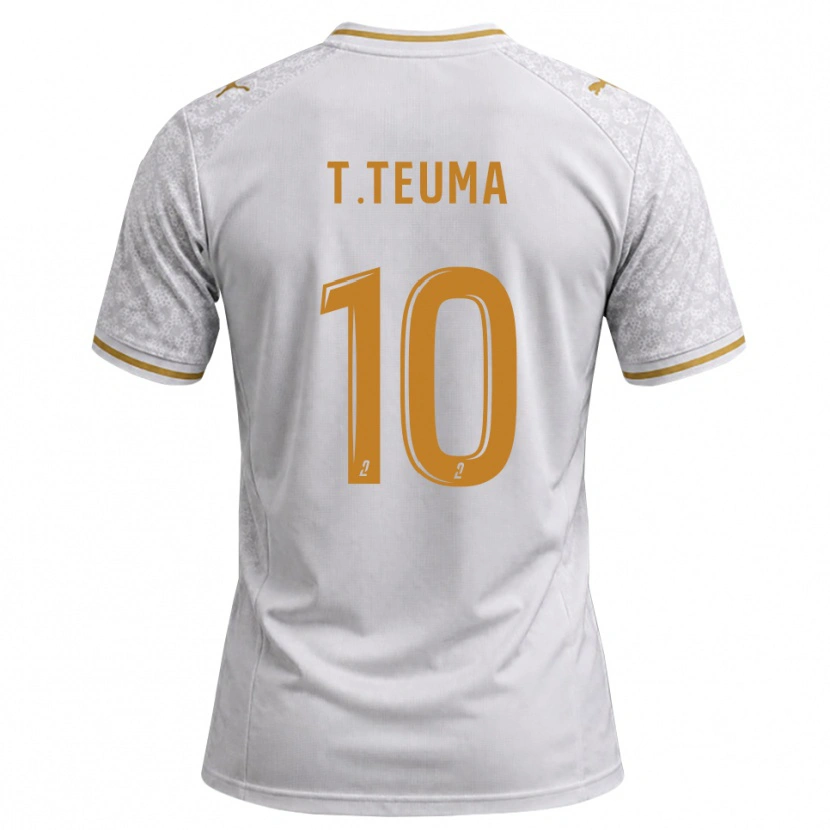 Danxen Men Teddy Teuma #10 White Gray Goldenrod Away Jersey 2026/27 T-Shirt