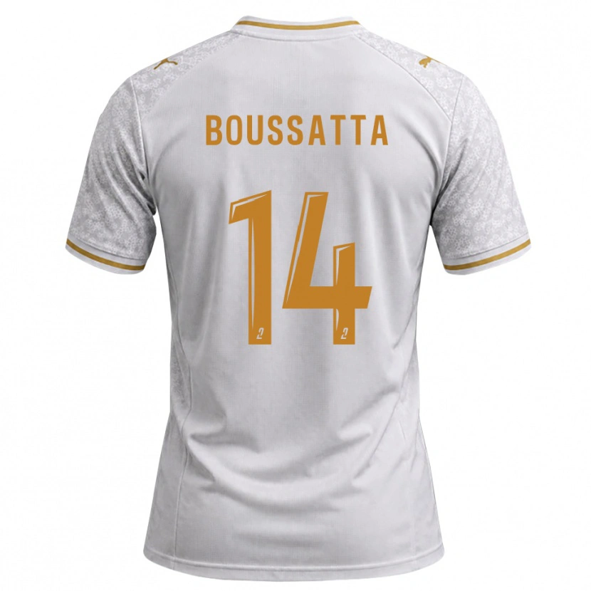 Danxen Men Naïl Boussatta #14 White Gray Goldenrod Away Jersey 2026/27 T-Shirt