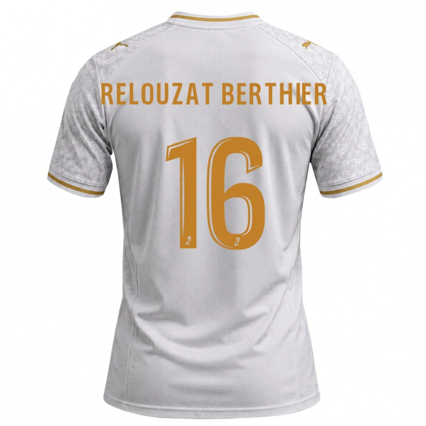 Danxen Men Maxime Relouzat Berthier #16 White Gray Goldenrod Away Jersey 2026/27 T-Shirt