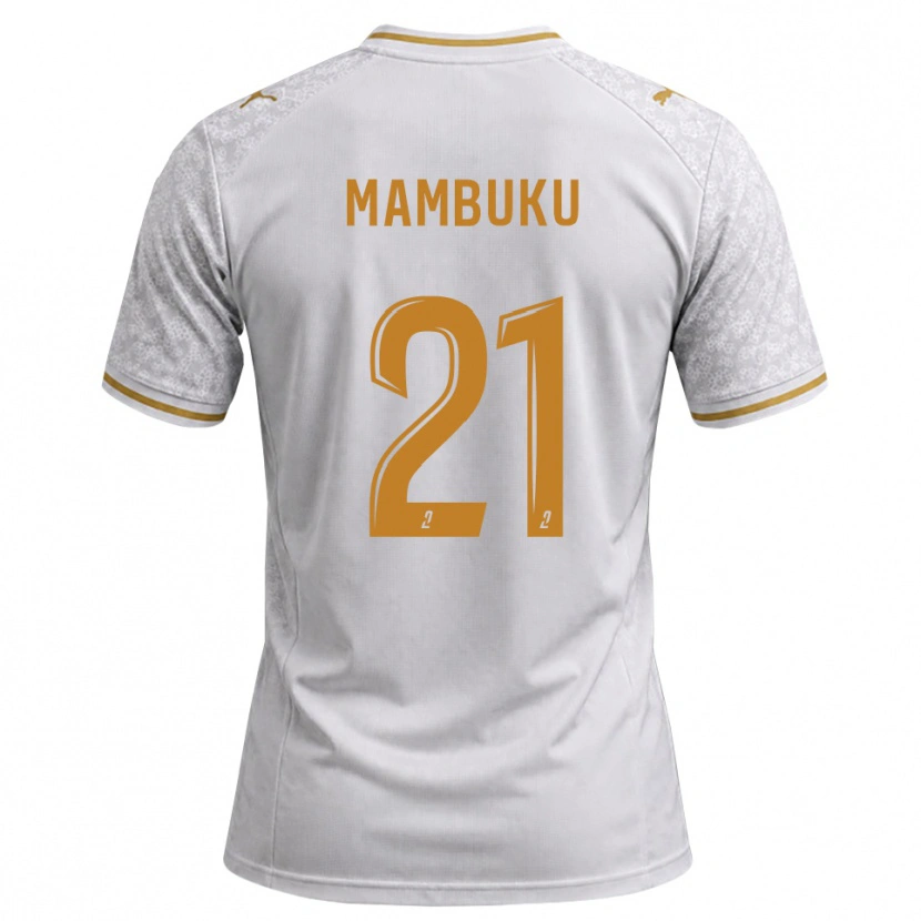 Danxen Men Jean Mambuku #21 White Gray Goldenrod Away Jersey 2026/27 T-Shirt