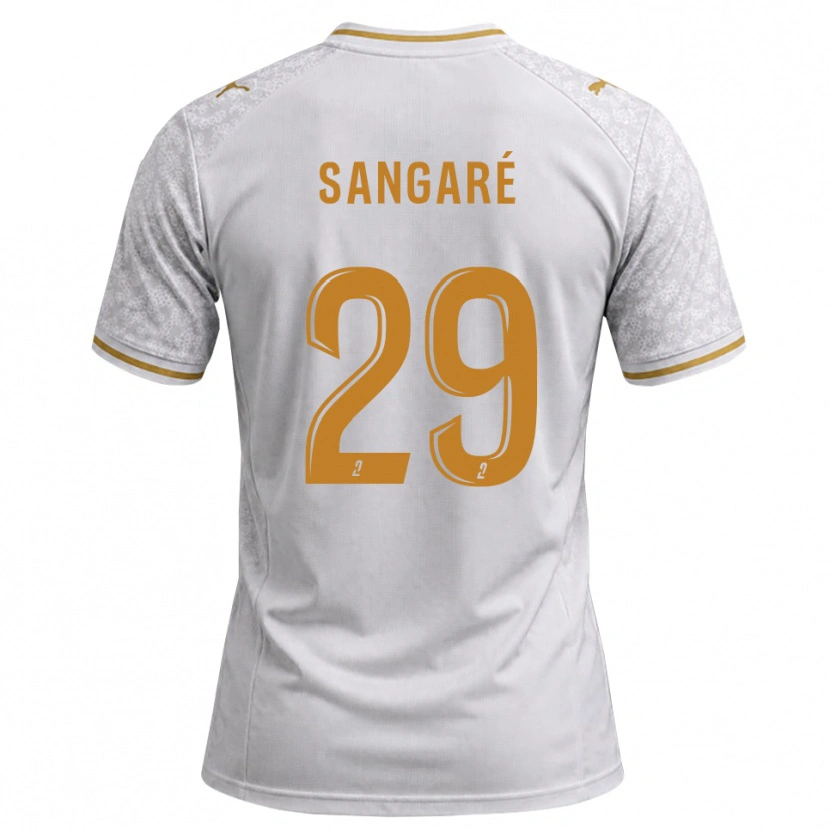 Danxen Men Hawa Sangaré #29 White Gray Goldenrod Away Jersey 2026/27 T-Shirt