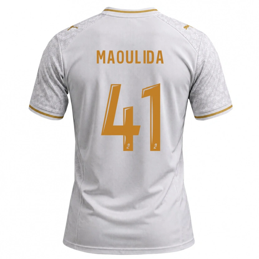 Danxen Men Assimina Maoulida #41 White Gray Goldenrod Away Jersey 2026/27 T-Shirt
