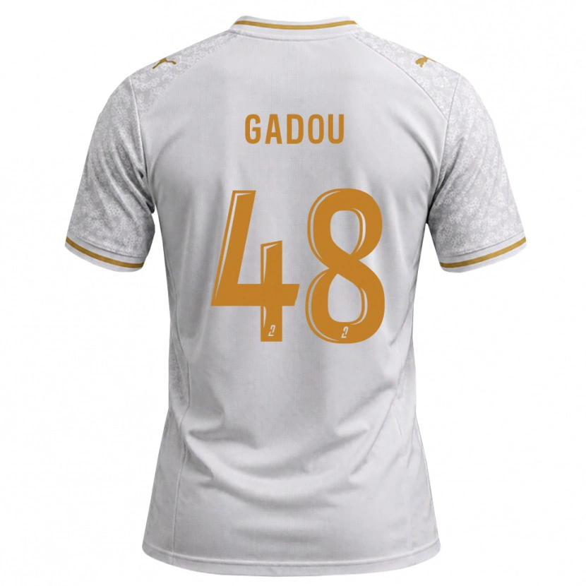 Danxen Men Arone Gadou #48 White Gray Goldenrod Away Jersey 2026/27 T-Shirt