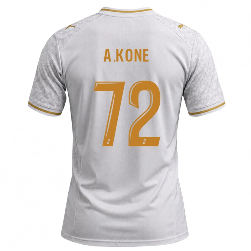 Danxen Men Amadou Koné #72 White Gray Goldenrod Away Jersey 2026/27 T-Shirt