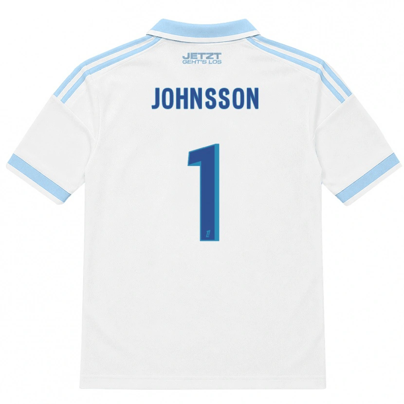Danxen Men Karl-Johan Johnsson #1 Light Sky Blue White Red Away Jersey 2026/27 T-Shirt