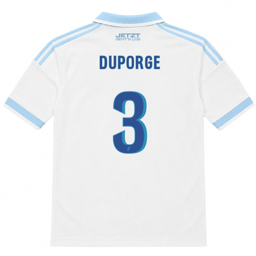 Danxen Men Morgane Duporge #3 Light Sky Blue White Red Away Jersey 2026/27 T-Shirt