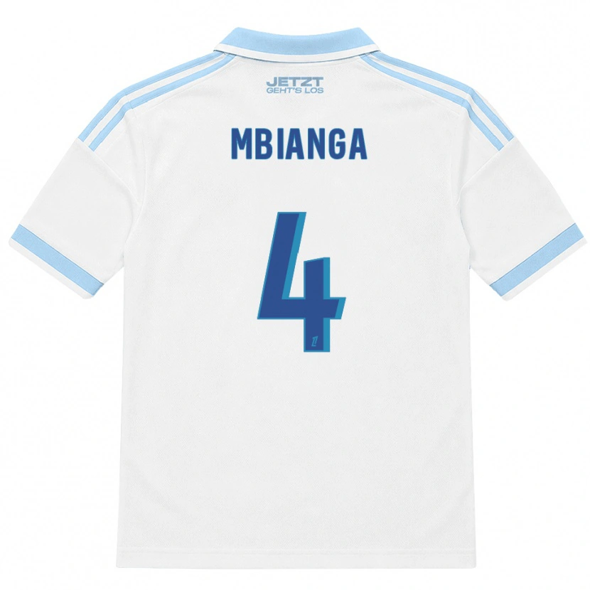 Danxen Men Yvan Mbianga #4 Light Sky Blue White Red Away Jersey 2026/27 T-Shirt