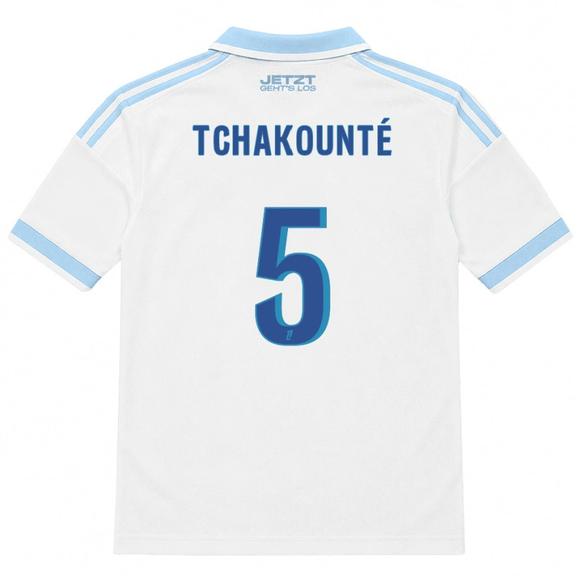 Danxen Men Anaëlle Tchakounté #5 Light Sky Blue White Red Away Jersey 2026/27 T-Shirt