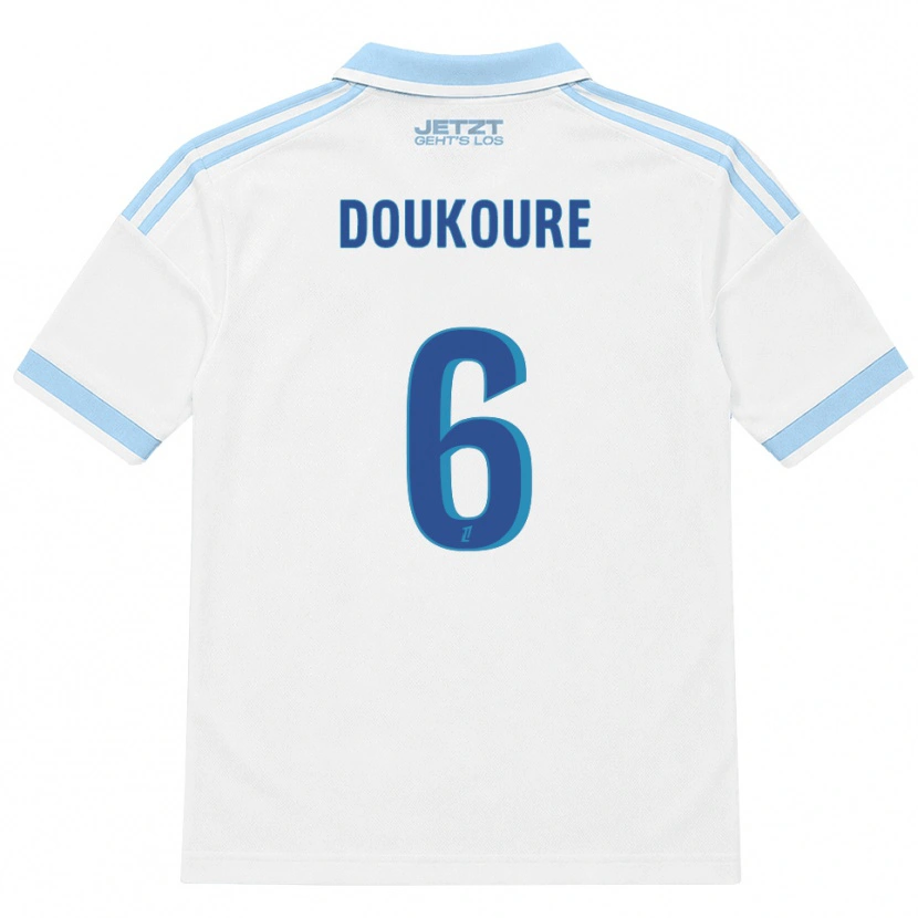 Danxen Men Ismaël Doukouré #6 Light Sky Blue White Red Away Jersey 2026/27 T-Shirt