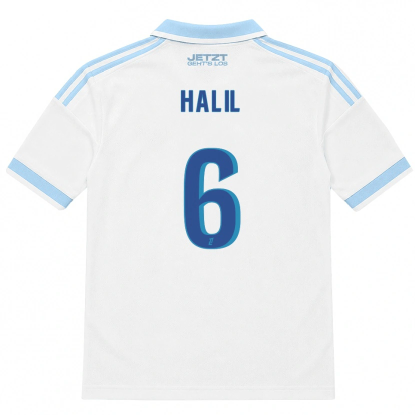 Danxen Men Fouad Halil #6 Light Sky Blue White Red Away Jersey 2026/27 T-Shirt