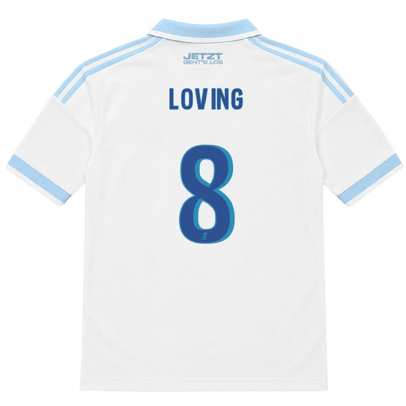 Danxen Men Emma Loving #8 Light Sky Blue White Red Away Jersey 2026/27 T-Shirt