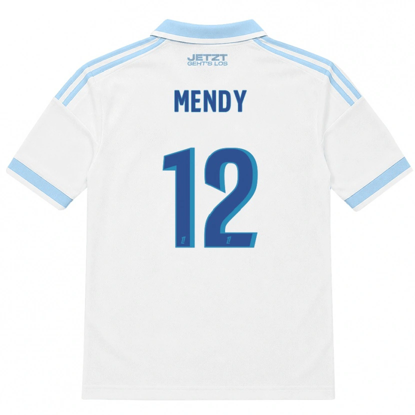 Danxen Men François Mendy #12 Light Sky Blue White Red Away Jersey 2026/27 T-Shirt