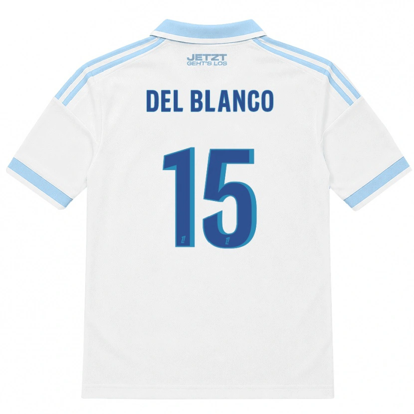 Danxen Men Mateo Del Blanco #15 Light Sky Blue White Red Away Jersey 2026/27 T-Shirt
