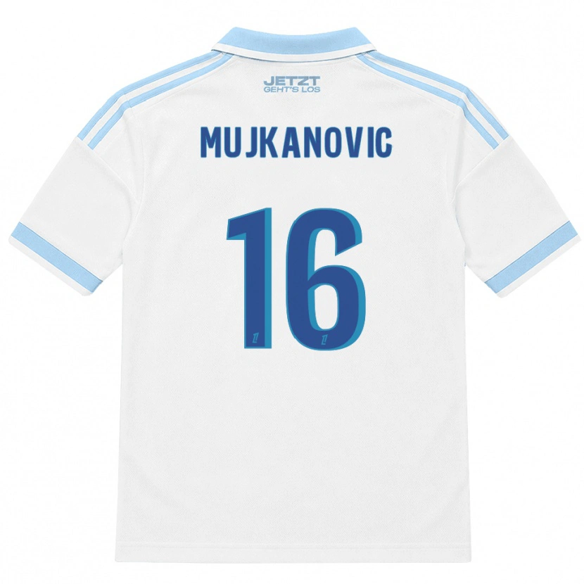 Danxen Men Edin Mujkanovic #16 Light Sky Blue White Red Away Jersey 2026/27 T-Shirt