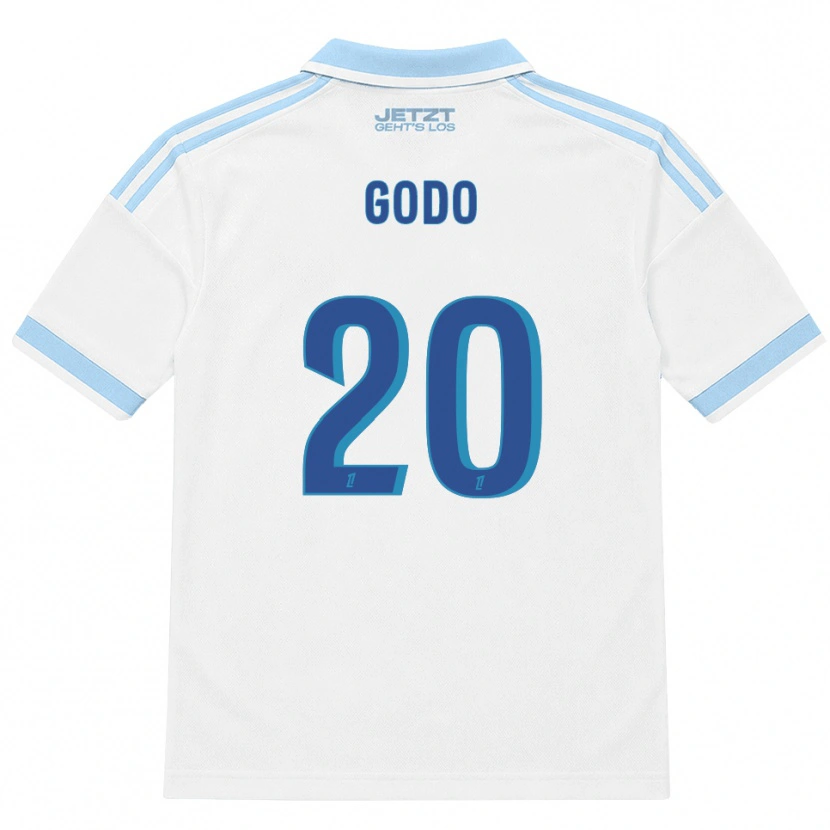 Danxen Men Martial Godo #20 Light Sky Blue White Red Away Jersey 2026/27 T-Shirt
