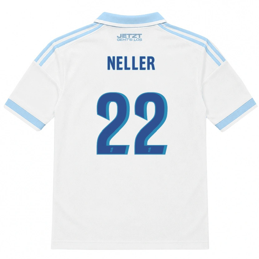 Danxen Men Chloé Neller #22 Light Sky Blue White Red Away Jersey 2026/27 T-Shirt