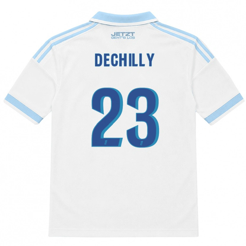 Danxen Men Pauline Dechilly #23 Light Sky Blue White Red Away Jersey 2026/27 T-Shirt