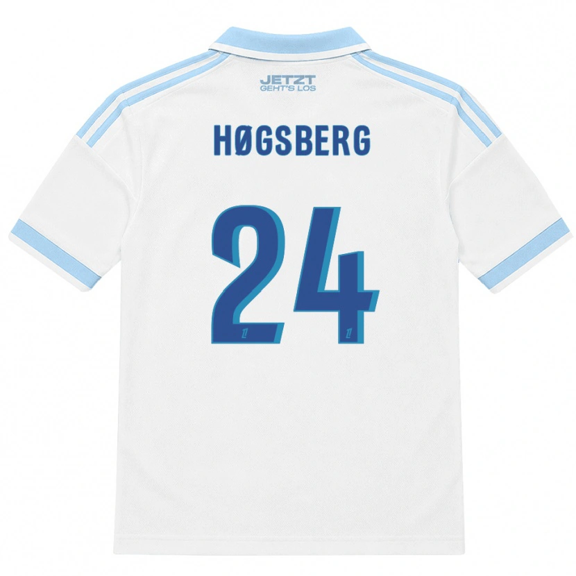 Danxen Men Lucas Høgsberg #24 Light Sky Blue White Red Away Jersey 2026/27 T-Shirt
