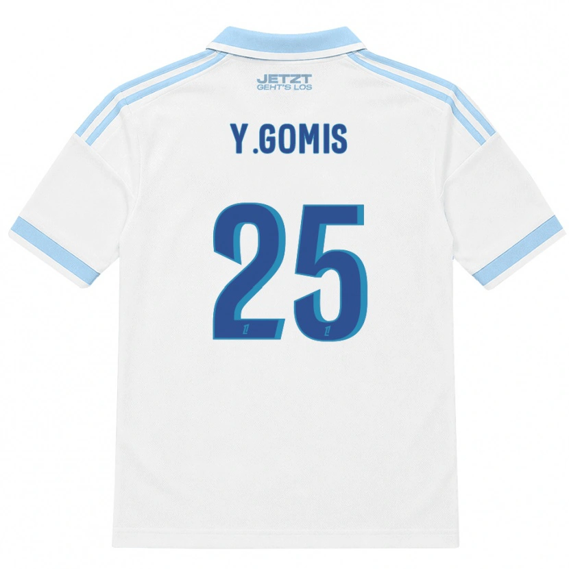 Danxen Men Yoni Gomis #25 Light Sky Blue White Red Away Jersey 2026/27 T-Shirt