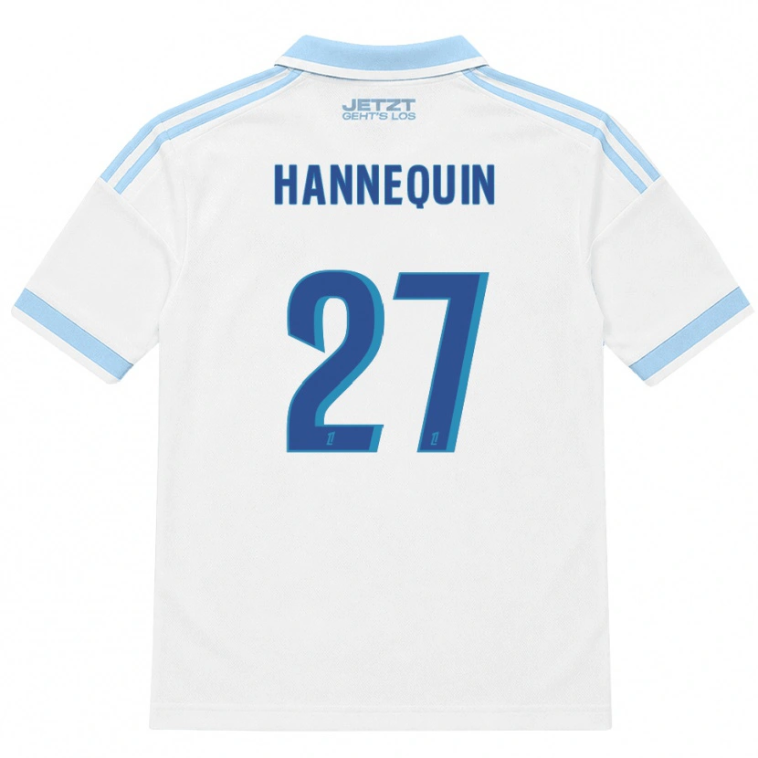 Danxen Men Laurine Hannequin #27 Light Sky Blue White Red Away Jersey 2026/27 T-Shirt