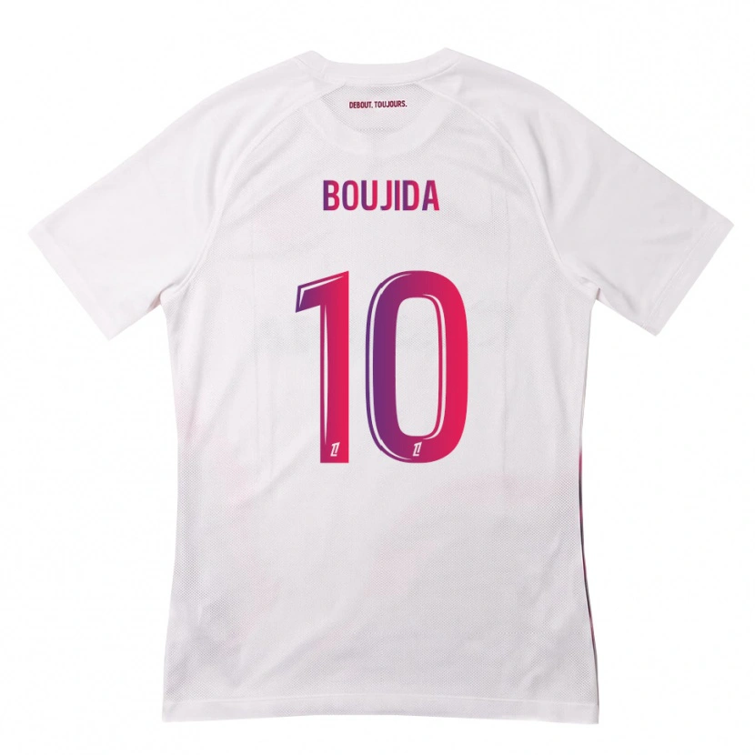Danxen Men Hamza Boujida #10 White Pink Purple Away Jersey 2026/27 T-Shirt