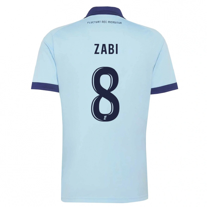 Danxen Men Patrick Zabi #8 Cornflower Blue Black Away Jersey 2026/27 T-Shirt