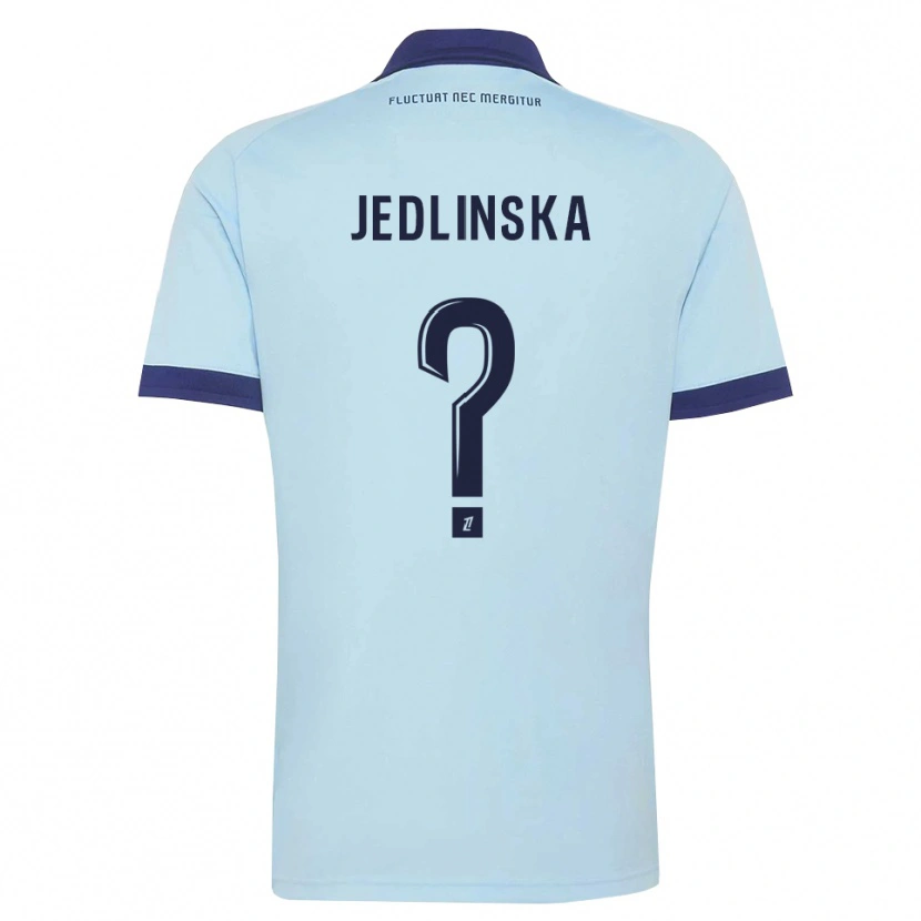 Danxen Men Klaudia Jedlinska #0 Cornflower Blue Black Away Jersey 2026/27 T-Shirt
