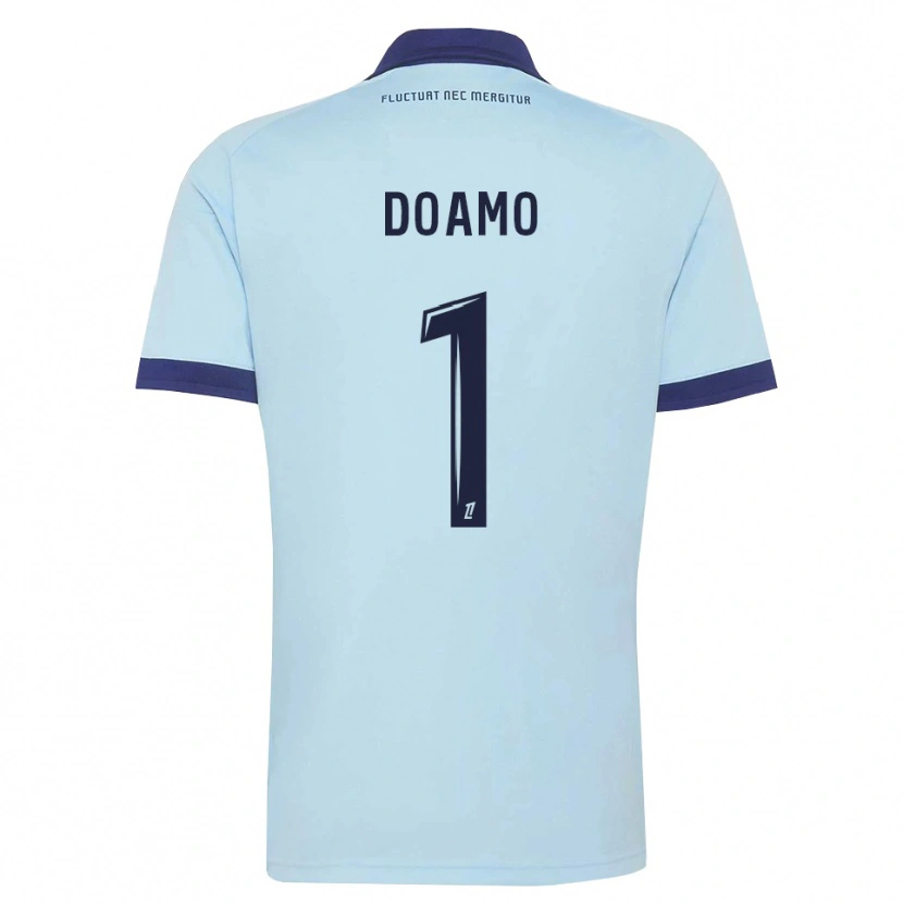 Danxen Men Isaac Doamo #1 Cornflower Blue Black Away Jersey 2026/27 T-Shirt