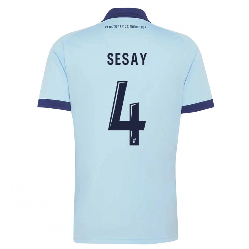 Danxen Men Mohamed Sesay #4 Cornflower Blue Black Away Jersey 2026/27 T-Shirt