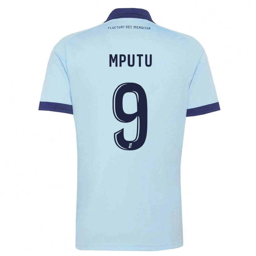 Danxen Men Obed Mputu #9 Cornflower Blue Black Away Jersey 2026/27 T-Shirt