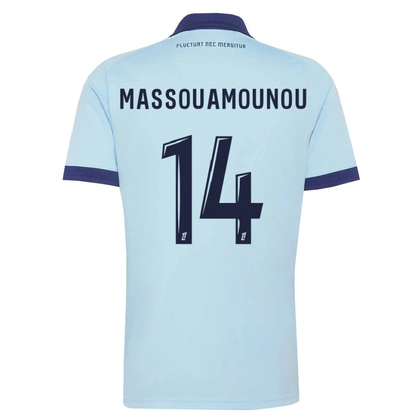 Danxen Men Patino Massouamounou #14 Cornflower Blue Black Away Jersey 2026/27 T-Shirt