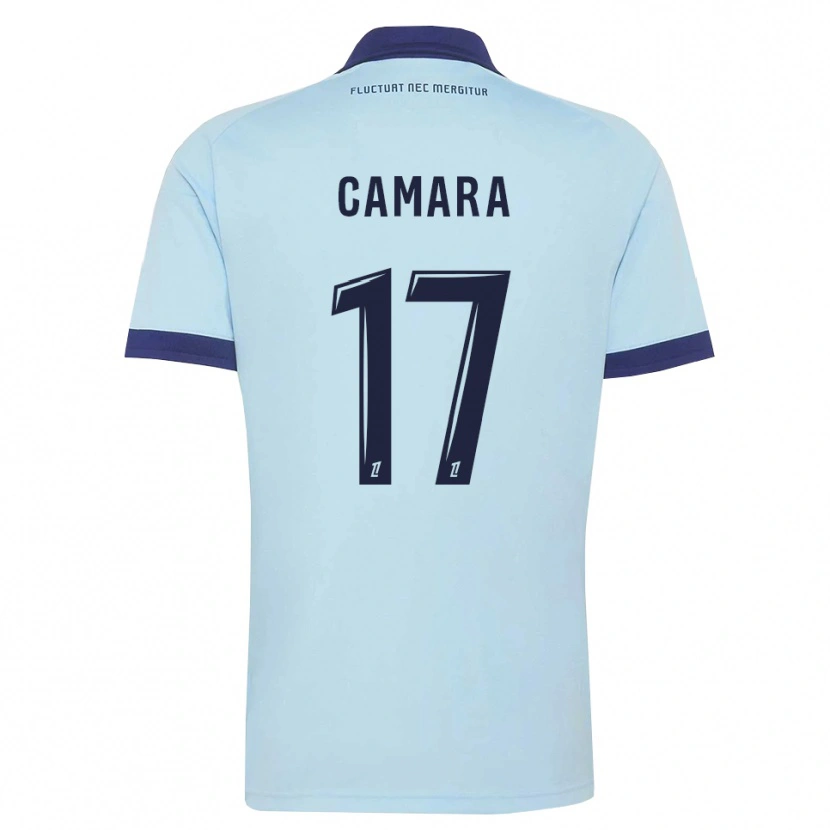 Danxen Men Adama Camara #17 Cornflower Blue Black Away Jersey 2026/27 T-Shirt