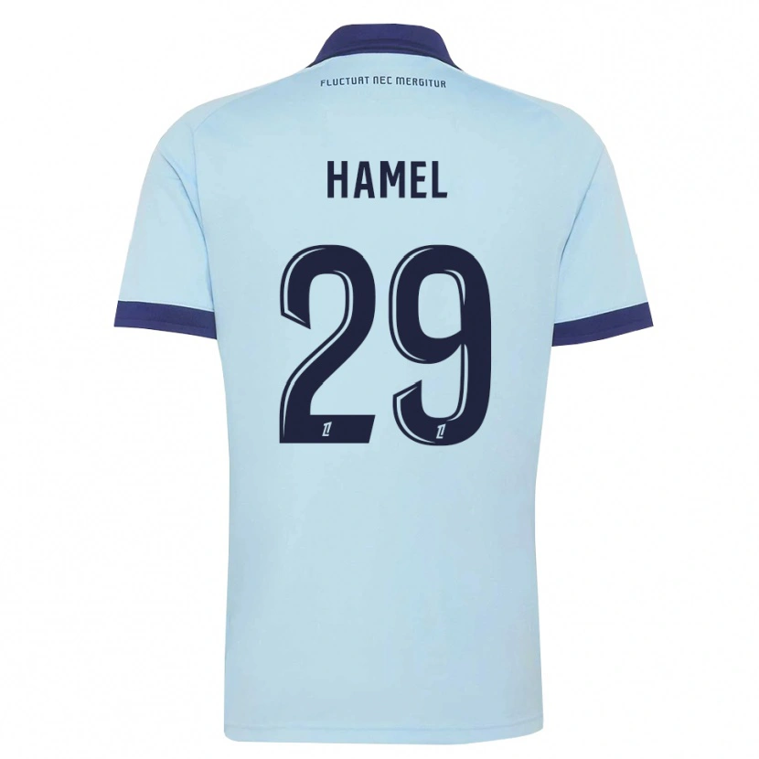 Danxen Men Pierre-Yves Hamel #29 Cornflower Blue Black Away Jersey 2026/27 T-Shirt
