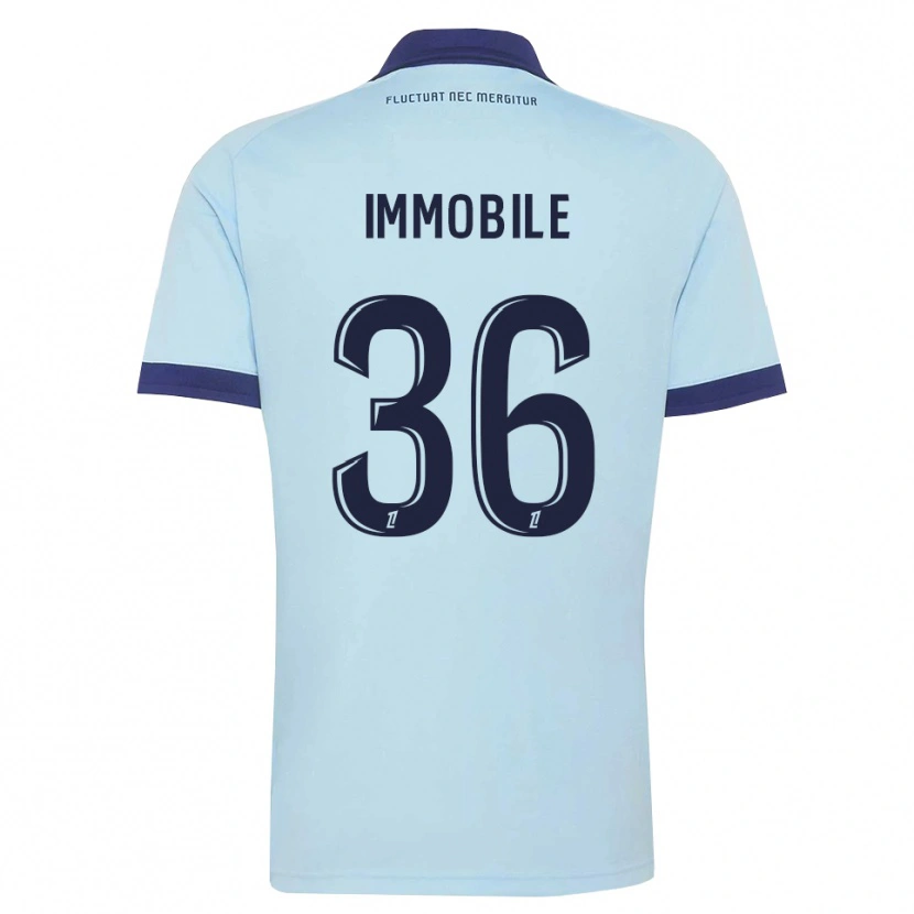 Danxen Men Ciro Immobile #36 Cornflower Blue Black Away Jersey 2026/27 T-Shirt