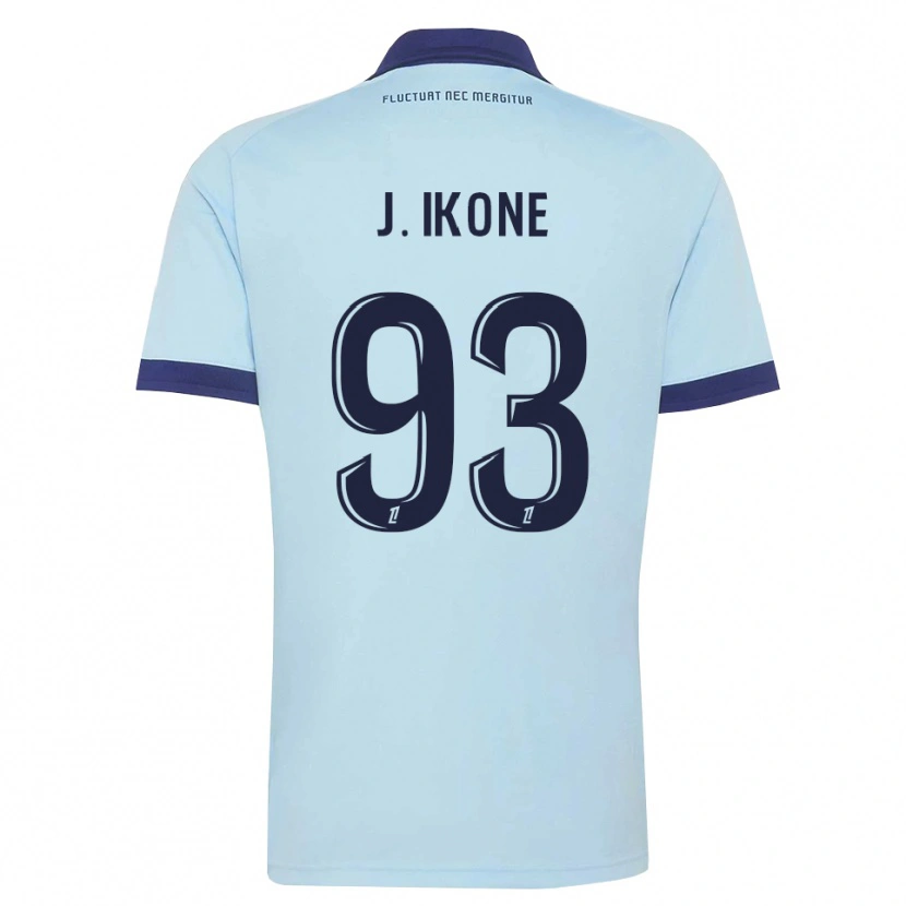 Danxen Men Jonathan Ikoné #93 Cornflower Blue Black Away Jersey 2026/27 T-Shirt