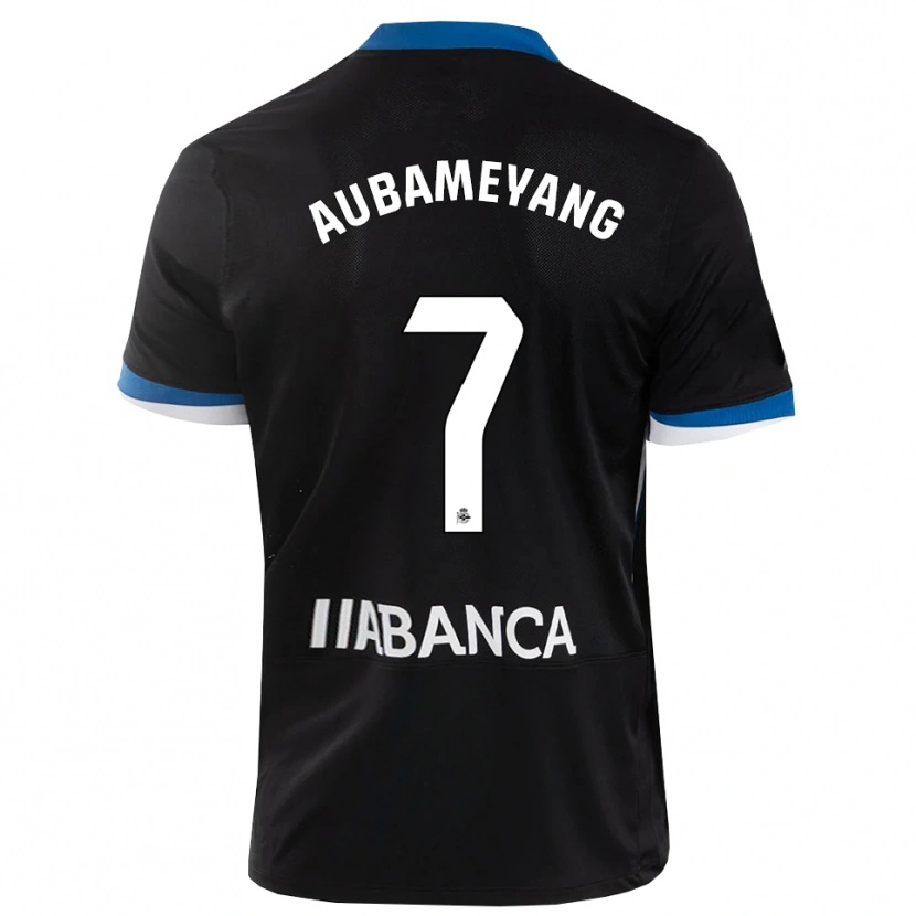 Danxen Men Pierre-Emerick Aubameyang #7 Black Blue White Away Jersey 2026/27 T-Shirt